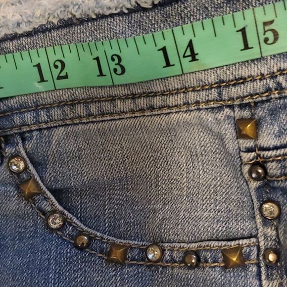 - ONLY JEANS light wash skinny studded jeans - Picture 6 of 9